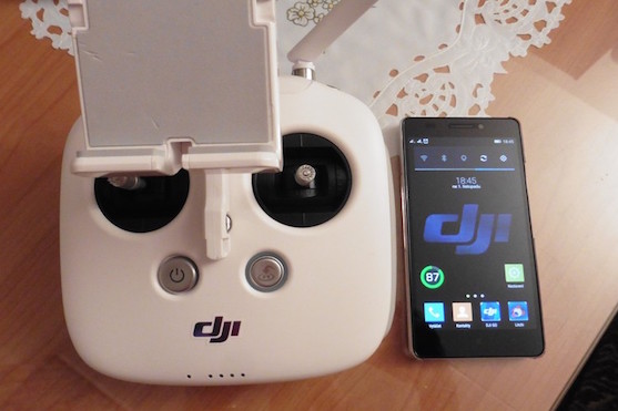 Test aplikace DJI GO na mobilním telefonu Lenovo A7000 | Zdroj: droncentrum