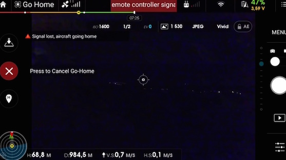 Dosah řídícího signálu při testu činil 984 metrů | Zdroj: Droncentrum